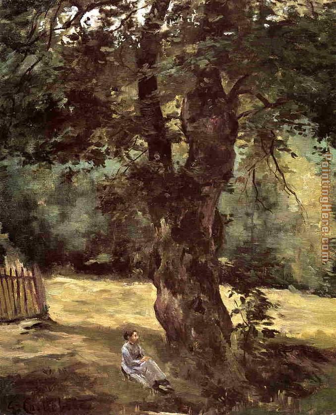 Woman Seated Under a Tree painting - Gustave Caillebotte Woman Seated Under a Tree art painting
